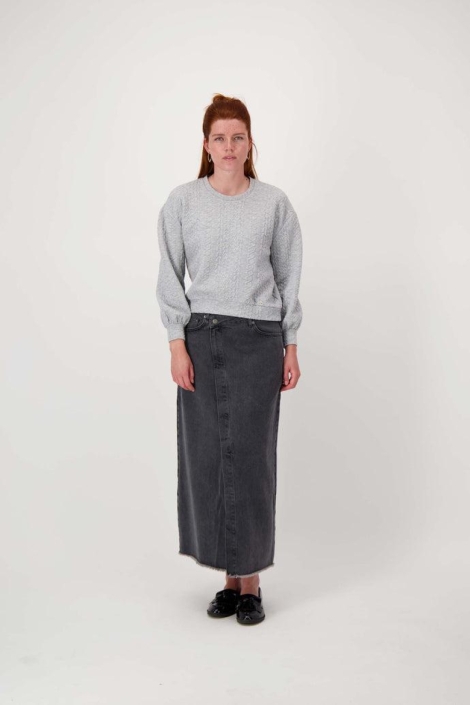 Zusss kabel structuur sweater